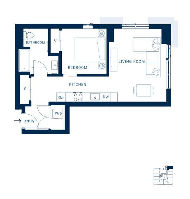 1x1 C 707 floor plan